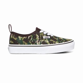 Vans Animal Camo Elastic Lace Authentic - Lasten Tennarit - Camo Ruskea/Valkoinen